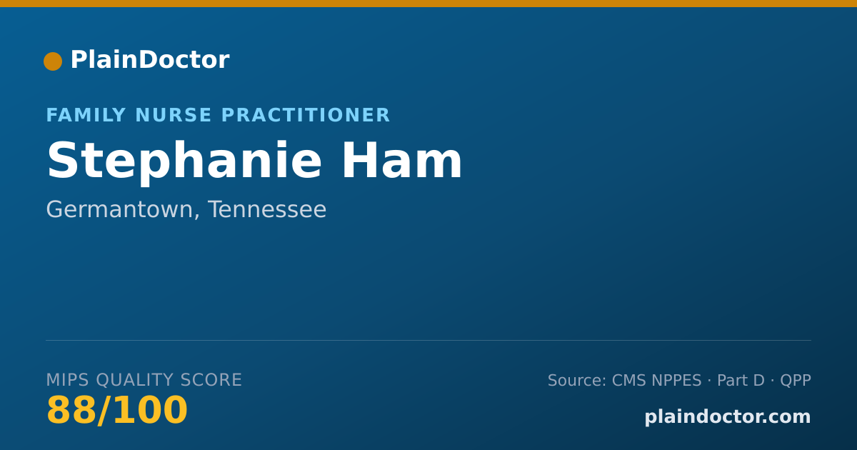 Shareable card for Stephanie Ham - Family Nurse Practitioner, Germantown, TN