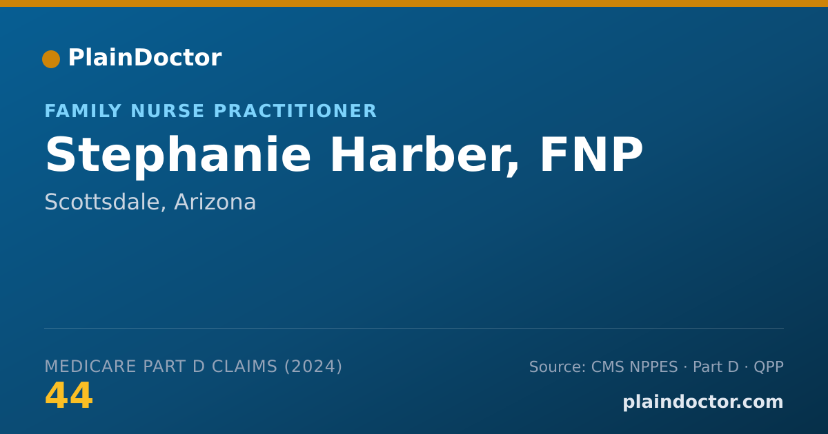 Shareable card for Stephanie Harber, FNP - Family Nurse Practitioner, Scottsdale, AZ