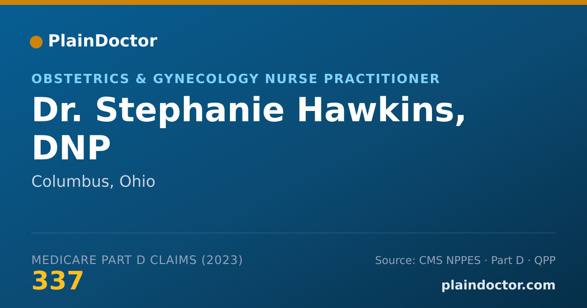 Shareable card for Stephanie Hawkins, DNP - Obstetrics & Gynecology Nurse Practitioner, Columbus, OH