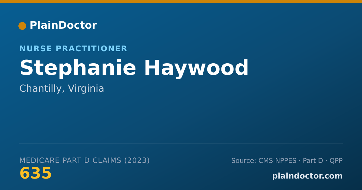 Shareable card for Stephanie Haywood - Nurse Practitioner, Chantilly, VA