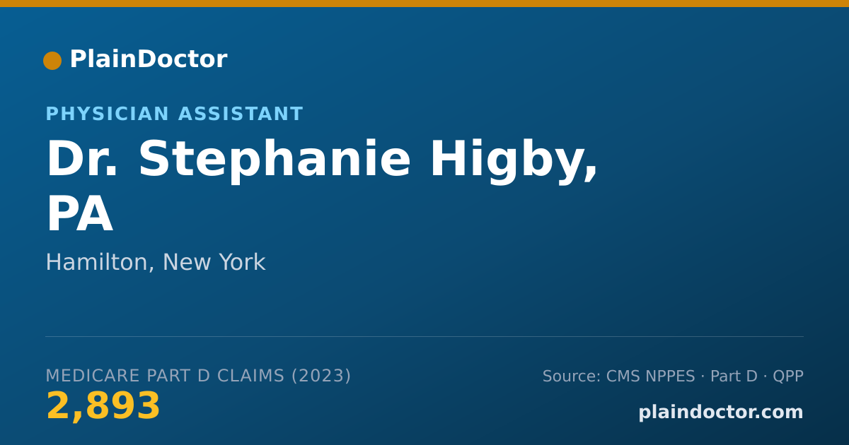 Shareable card for Stephanie Higby, PA - Physician Assistant, Hamilton, NY