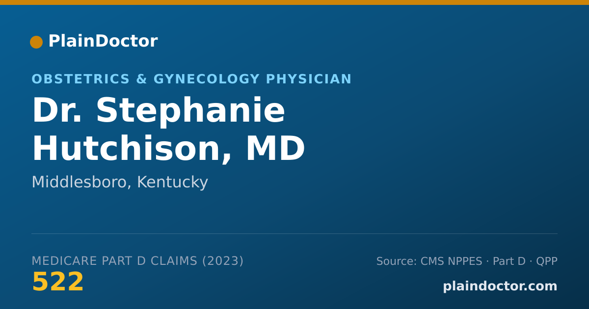 Shareable card for Stephanie Hutchison, MD - Obstetrics & Gynecology Physician, Middlesboro, KY