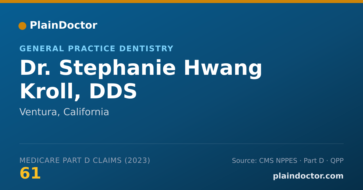 Shareable card for Stephanie Hwang Kroll, DDS - General Practice Dentistry, Ventura, CA