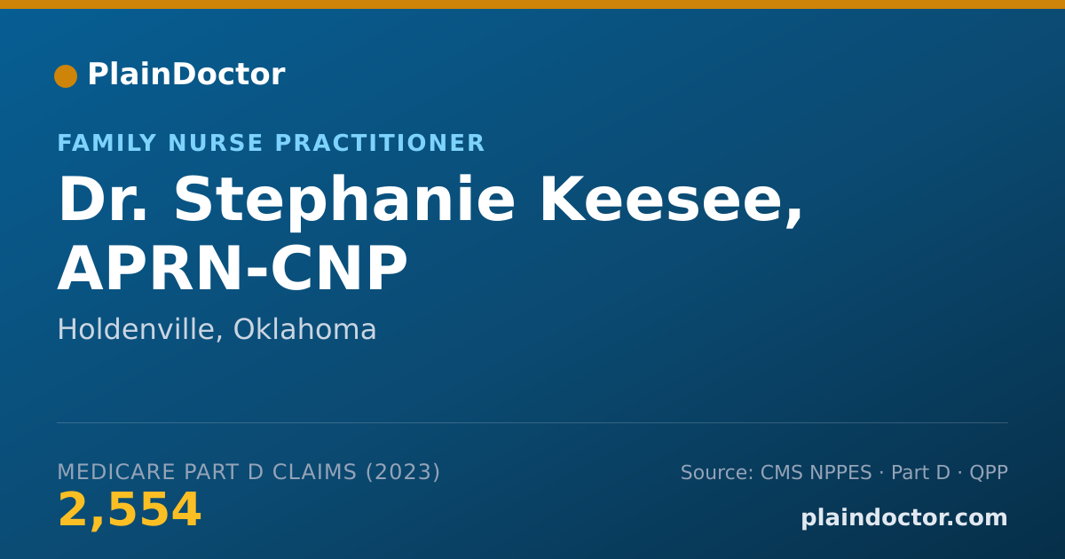 Shareable card for Stephanie Keesee, APRN-CNP - Family Nurse Practitioner, Holdenville, OK