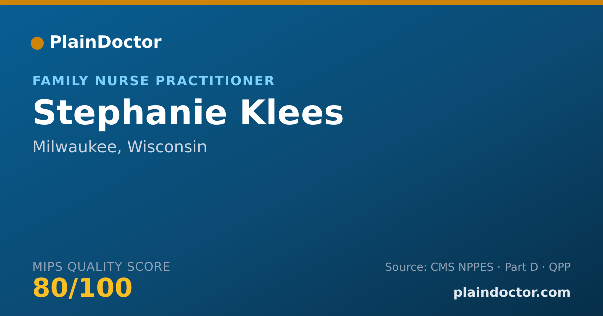 Shareable card for Stephanie Klees - Family Nurse Practitioner, Milwaukee, WI