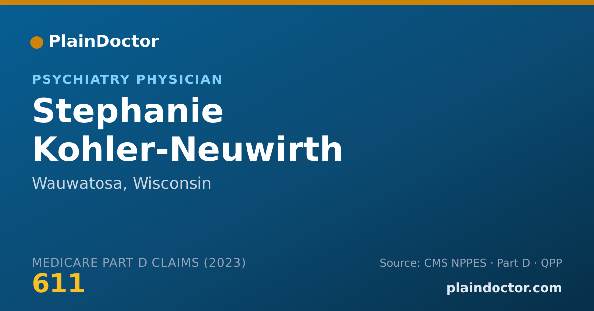 Shareable card for Stephanie Kohler-Neuwirth - Psychiatry Physician, Wauwatosa, WI
