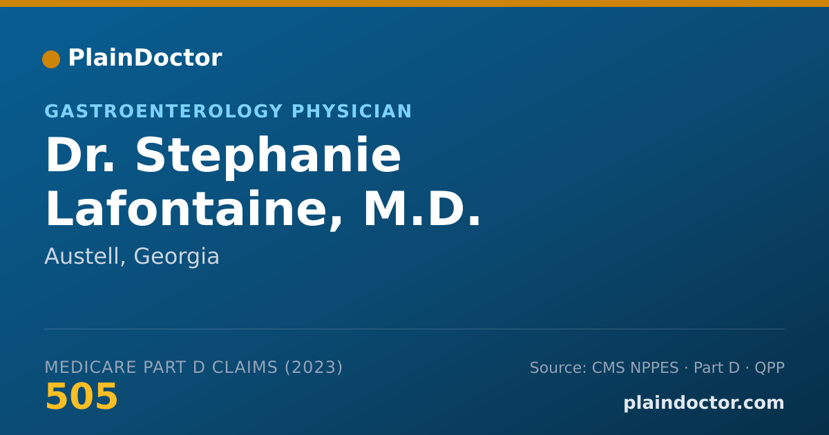 Shareable card for Stephanie Lafontaine, M.D. - Gastroenterology Physician, Austell, GA