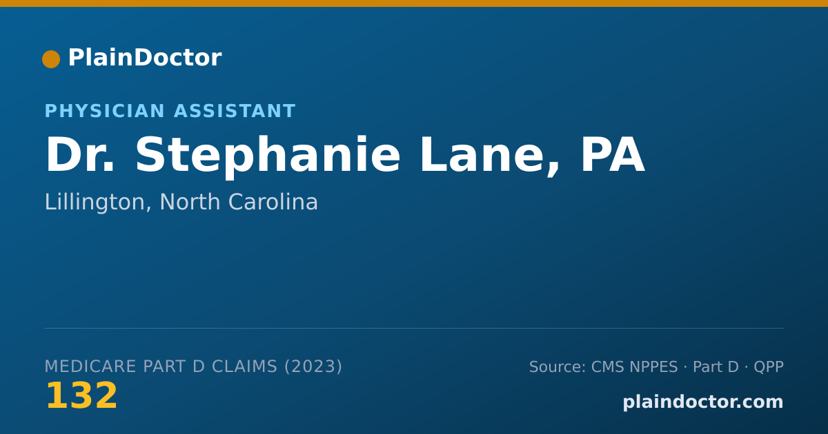 Shareable card for Stephanie Lane, PA - Physician Assistant, Lillington, NC
