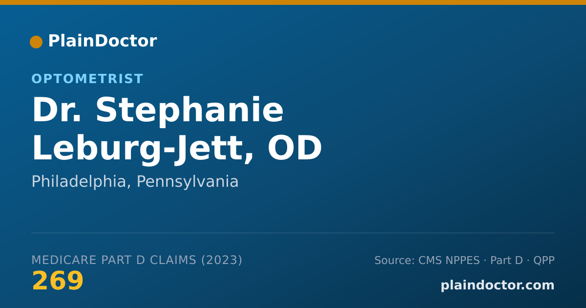 Shareable card for Stephanie Leburg-Jett, OD - Optometrist, Philadelphia, PA