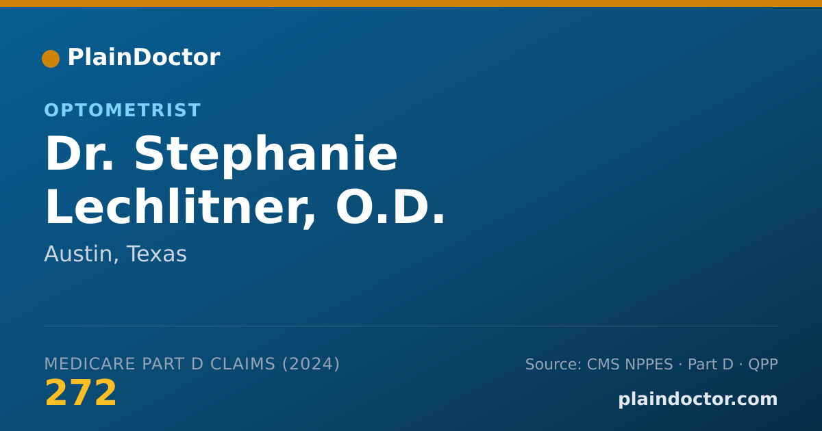 Shareable card for Stephanie Lechlitner, O.D. - Optometrist, Austin, TX
