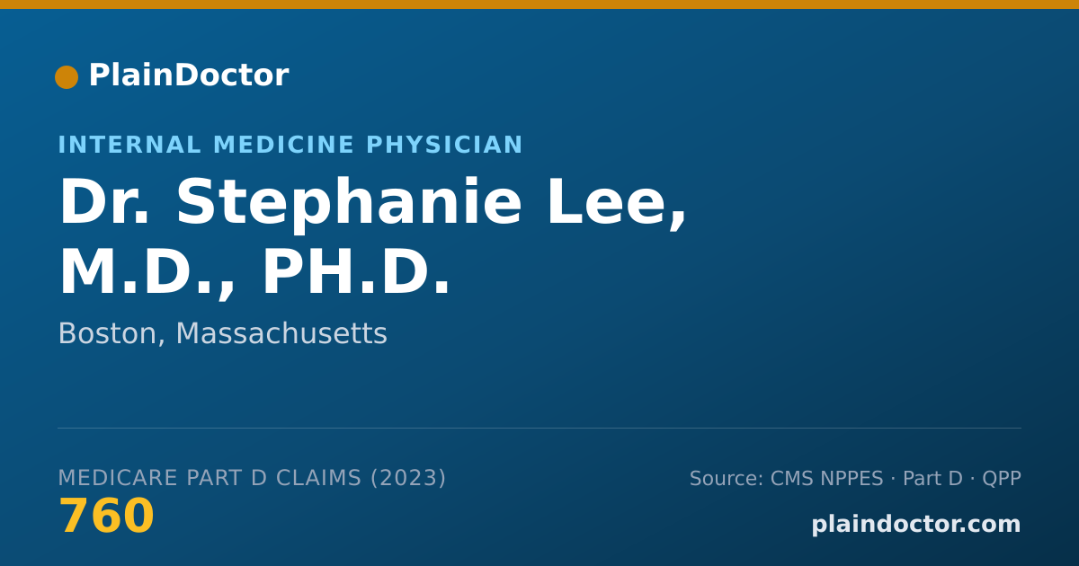 Shareable card for Stephanie Lee, M.D., PH.D. - Internal Medicine Physician, Boston, MA