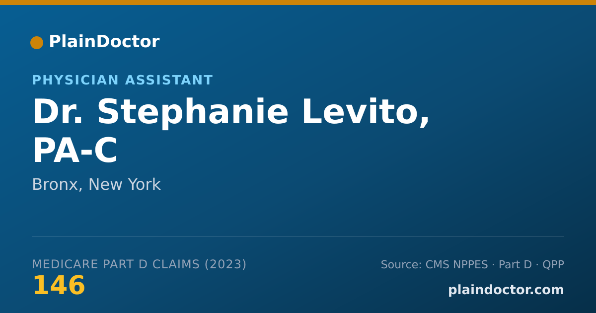 Shareable card for Stephanie Levito, PA-C - Physician Assistant, Bronx, NY