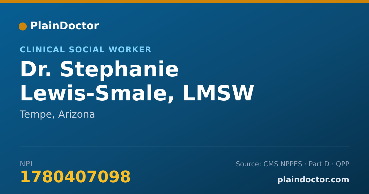 Shareable card for Stephanie Lewis-Smale, LMSW - Clinical Social Worker, Tempe, AZ