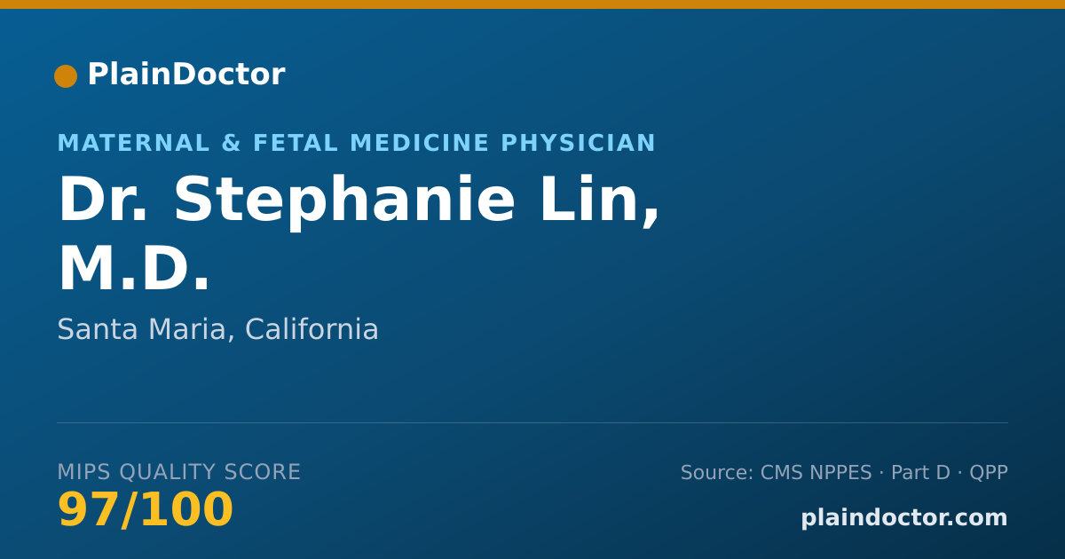 Shareable card for Stephanie Lin, M.D. - Student in an Organized Health Care Education/Training Program, Santa Maria, CA