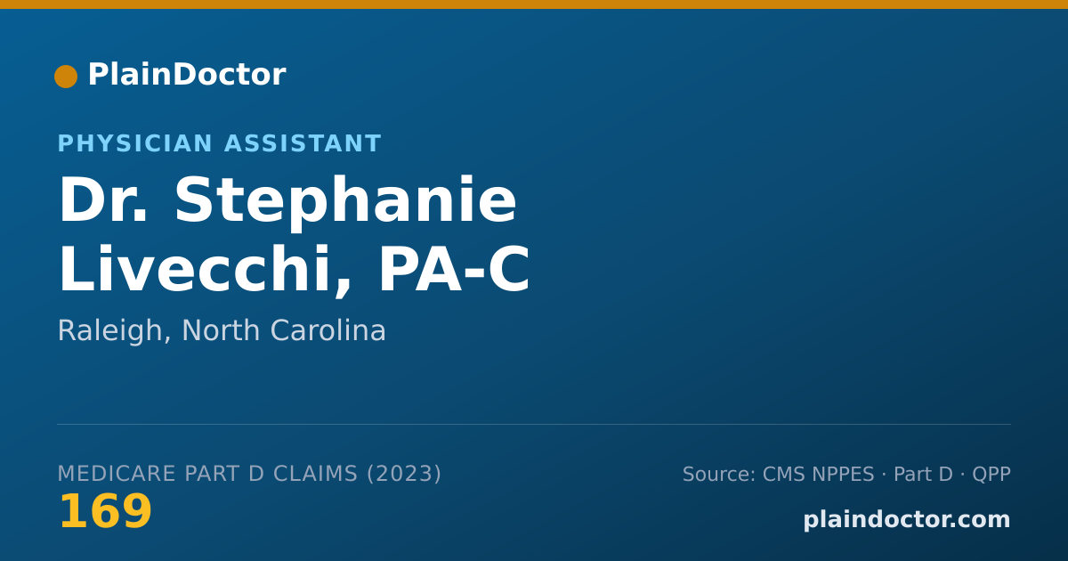Shareable card for Stephanie Livecchi, PA-C - Physician Assistant, Raleigh, NC