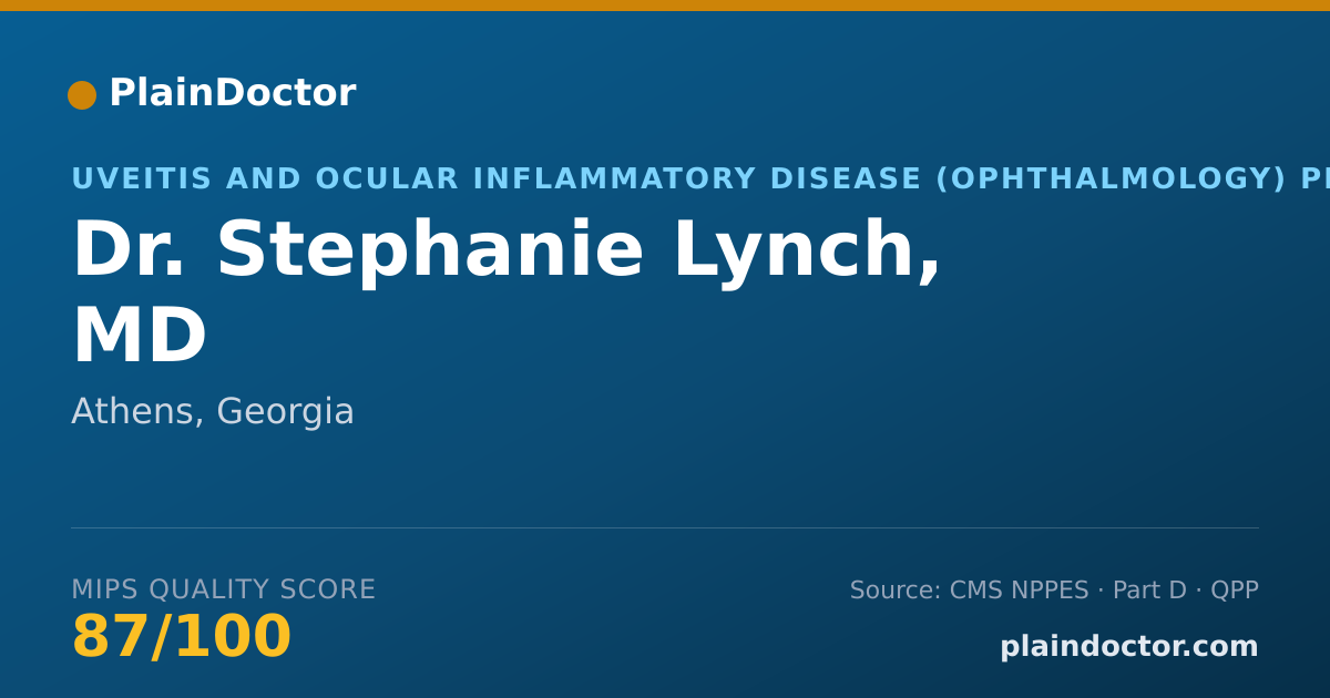 Shareable card for Stephanie Lynch, MD - Uveitis and Ocular Inflammatory Disease (Ophthalmology) Physician, Athens, GA