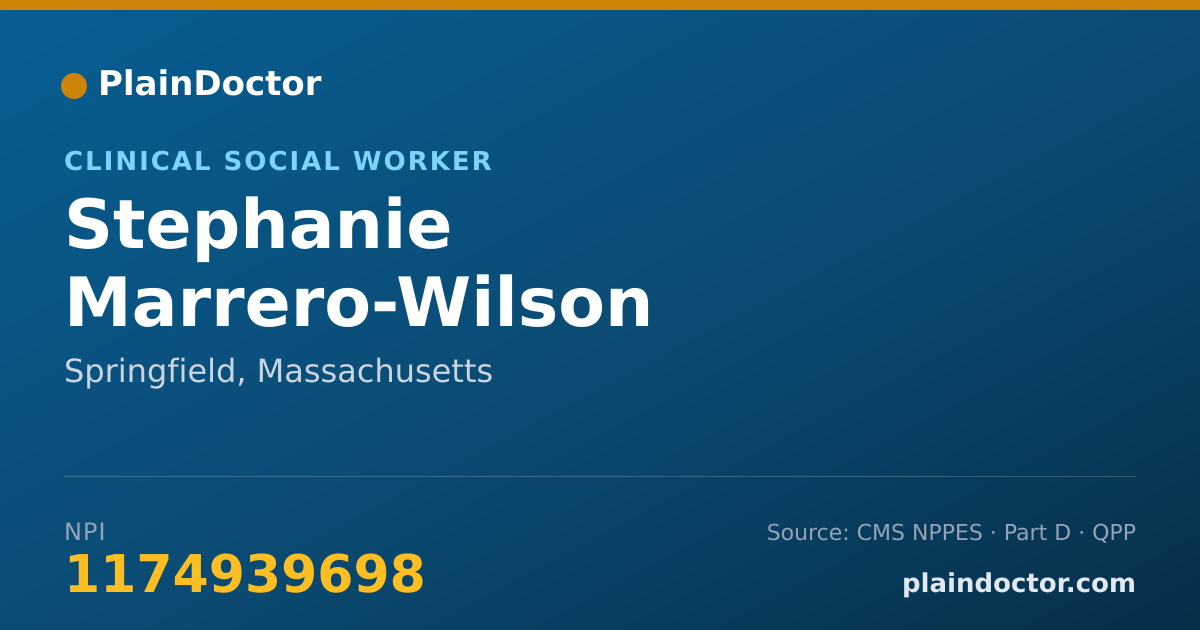 Shareable card for Stephanie Marrero-Wilson - Clinical Social Worker, Springfield, MA