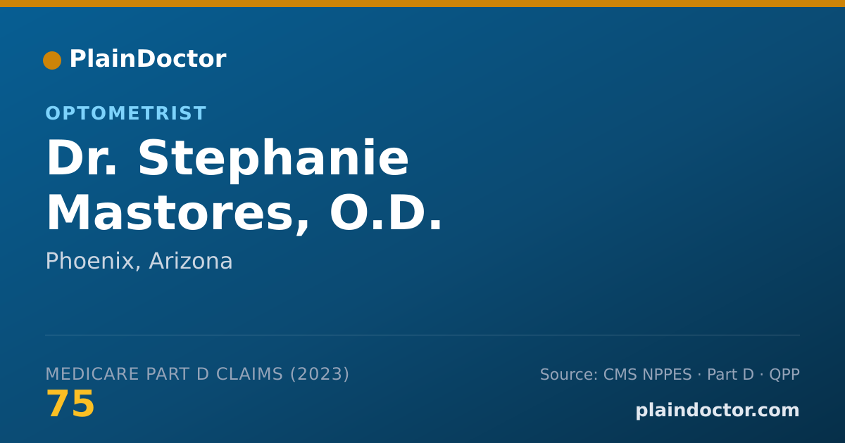 Shareable card for Stephanie Mastores, O.D. - Optometrist, Phoenix, AZ