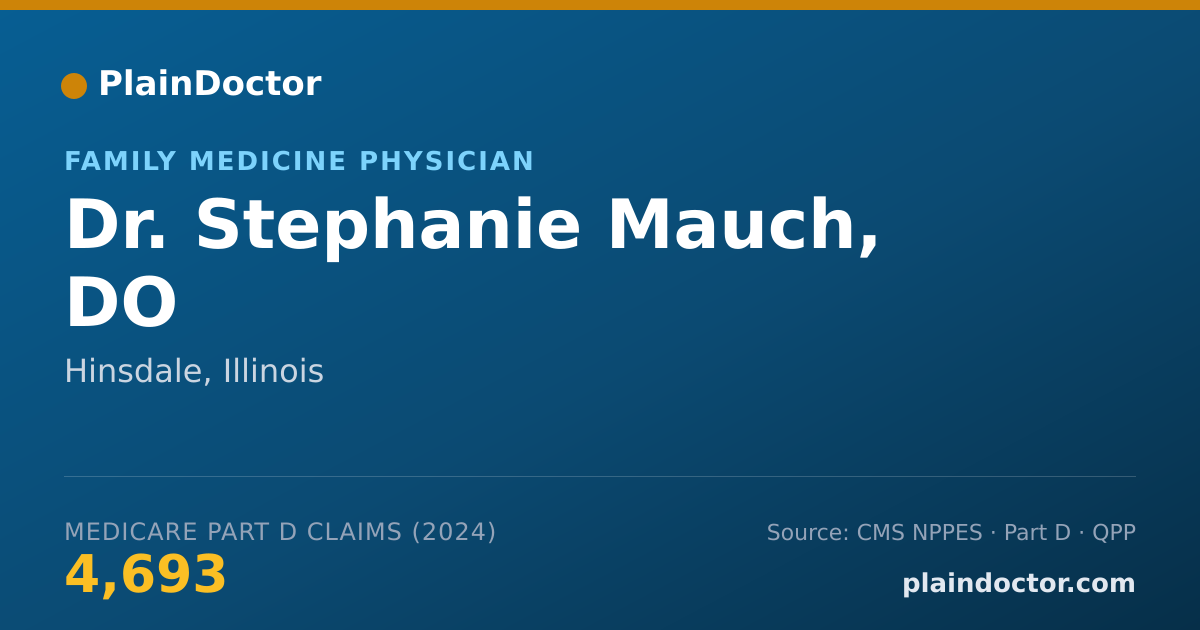 Shareable card for Stephanie Mauch, DO - Family Medicine Physician, Hinsdale, IL