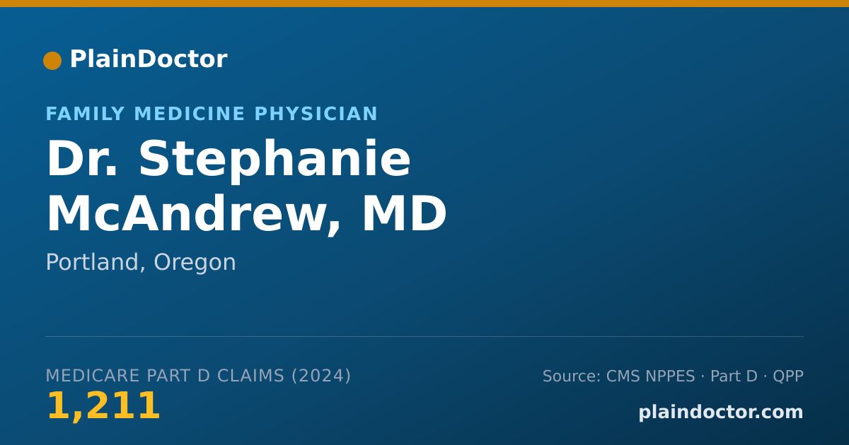 Shareable card for Stephanie McAndrew, MD - Family Medicine Physician, Portland, OR