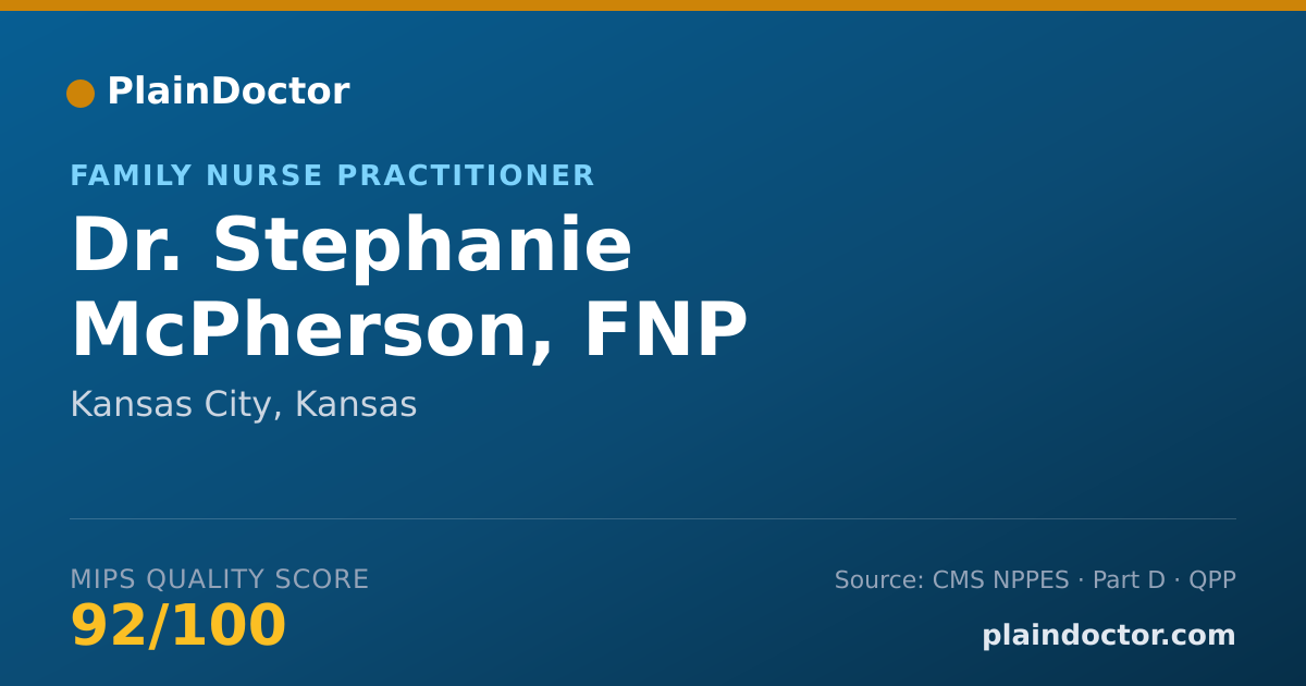 Shareable card for Stephanie McPherson, FNP - Family Nurse Practitioner, Kansas City, KS