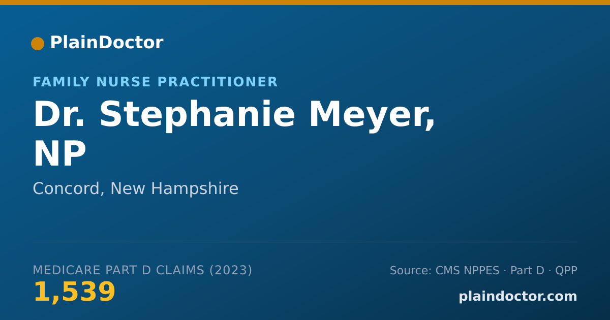 Shareable card for Stephanie Meyer, NP - Family Nurse Practitioner, Concord, NH