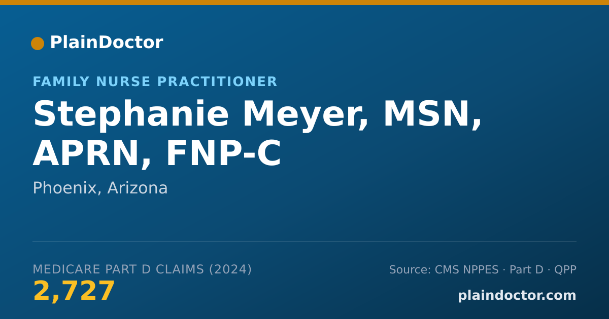 Shareable card for Stephanie Meyer, MSN, APRN, FNP-C - Family Nurse Practitioner, Phoenix, AZ