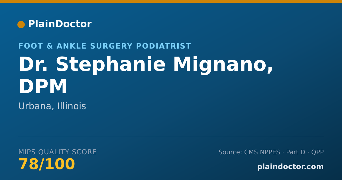 Shareable card for Stephanie Mignano, DPM - Foot & Ankle Surgery Podiatrist, Urbana, IL