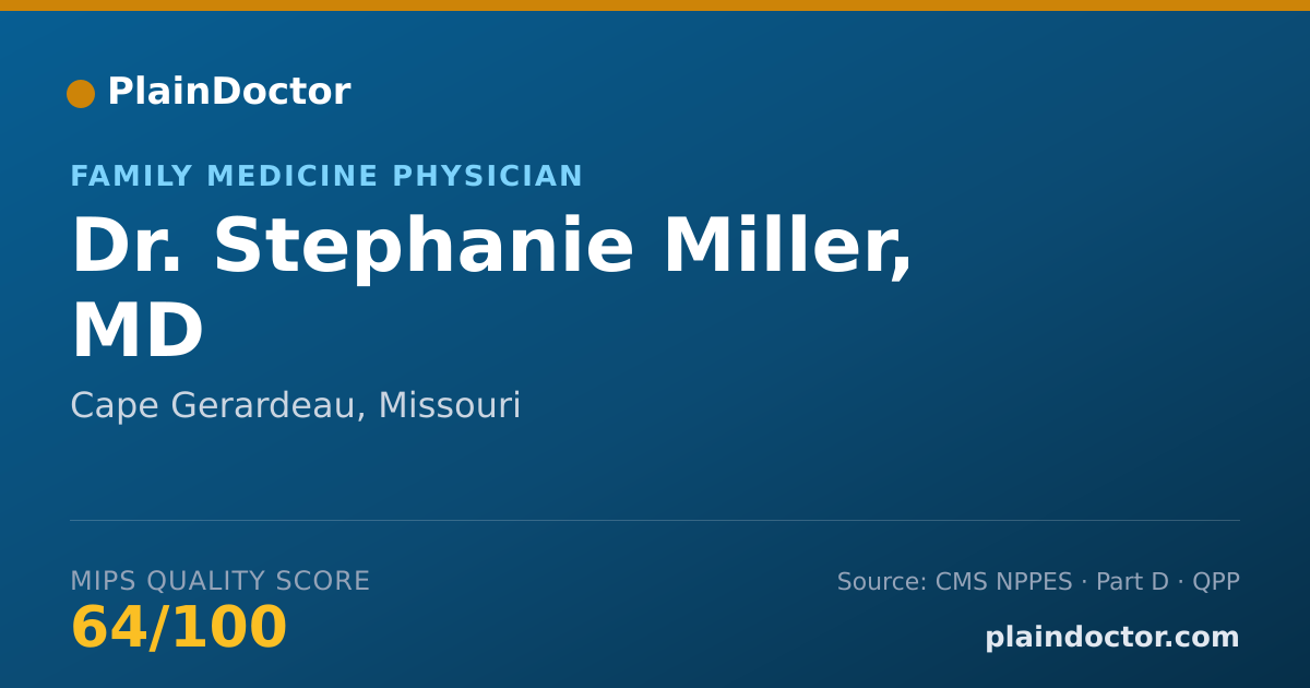 Shareable card for Stephanie Miller, MD - Family Medicine Physician, Cape Gerardeau, MO