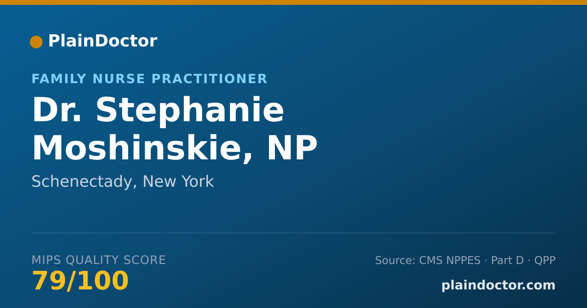 Shareable card for Stephanie Moshinskie, NP - Family Nurse Practitioner, Schenectady, NY