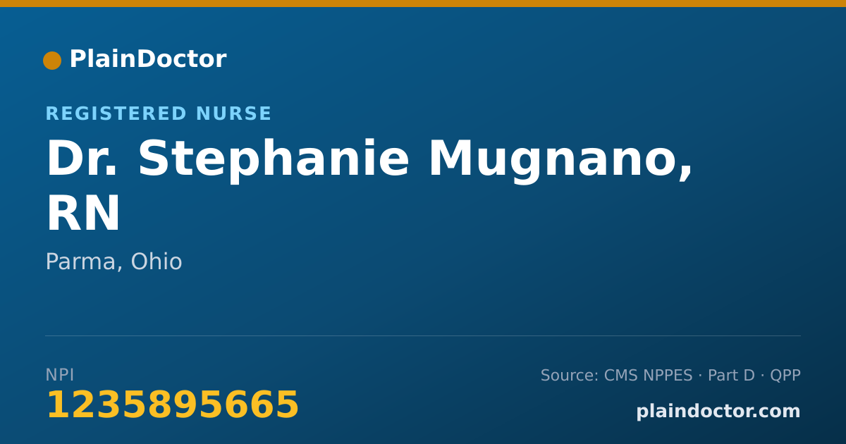 Shareable card for Stephanie Mugnano, RN - Registered Nurse, Parma, OH