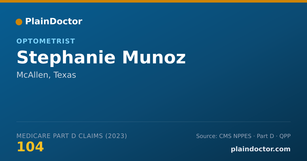 Shareable card for Stephanie Munoz - Optometrist, McAllen, TX