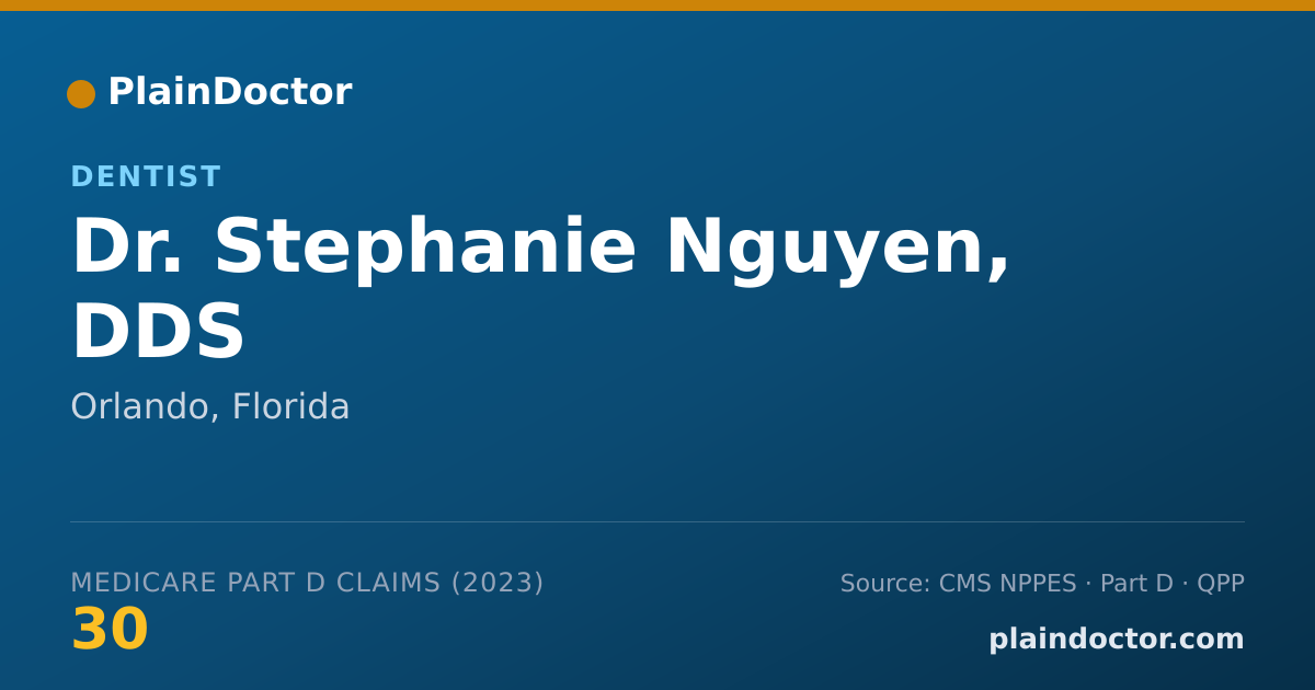 Shareable card for Stephanie Nguyen, DDS - Dentist, Orlando, FL