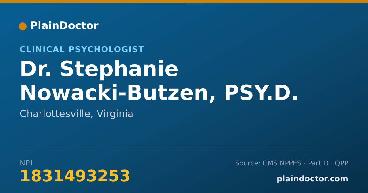 Shareable card for Stephanie Nowacki-Butzen, PSY.D. - Clinical Psychologist, Charlottesville, VA