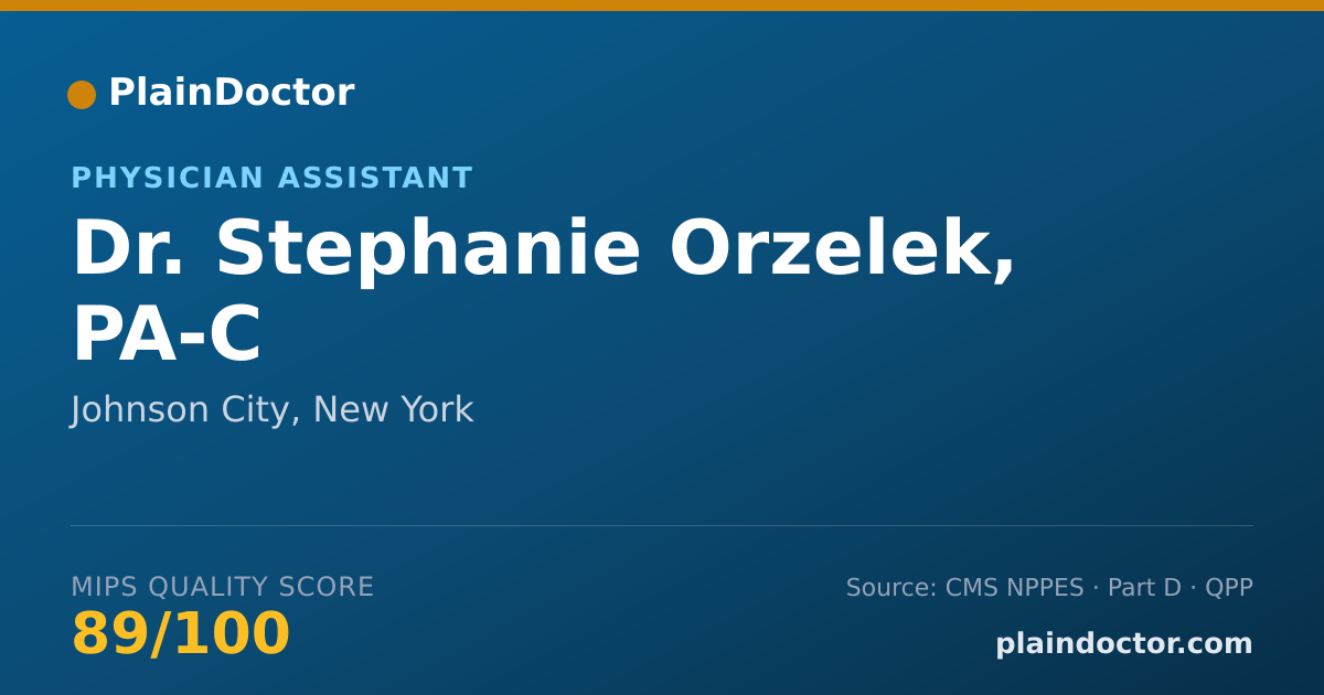 Shareable card for Stephanie Orzelek, PA-C - Physician Assistant, Johnson City, NY