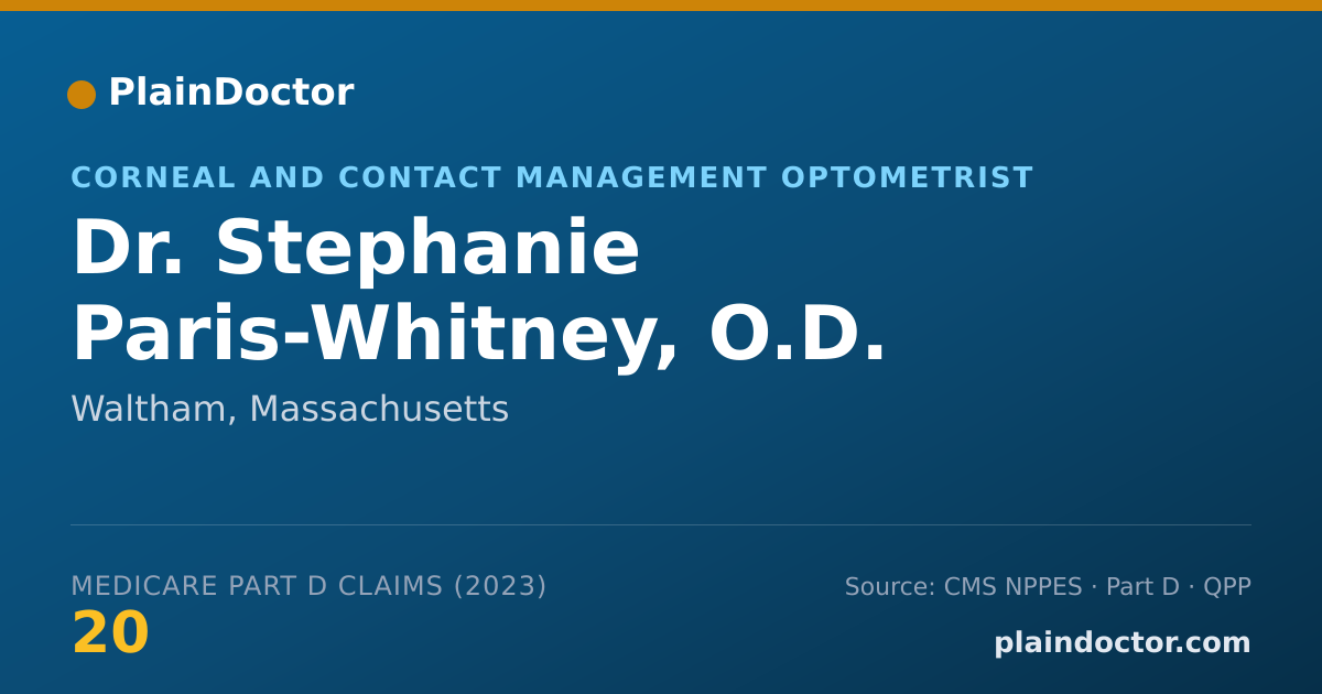 Shareable card for Stephanie Paris-Whitney, O.D. - Corneal and Contact Management Optometrist, Waltham, MA