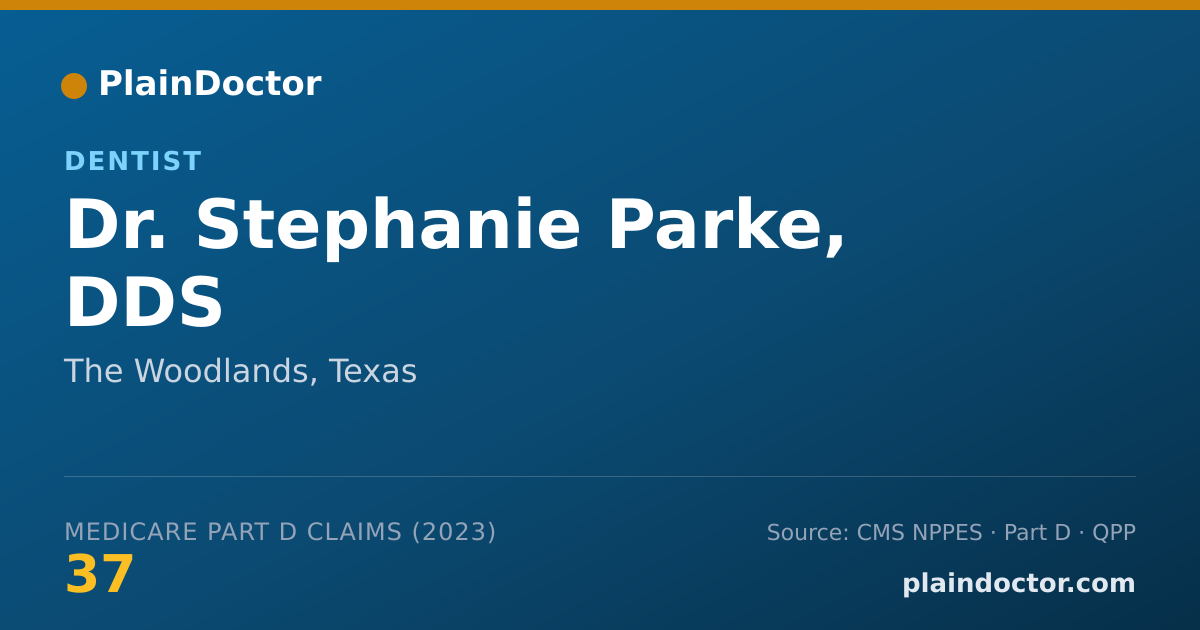 Shareable card for Stephanie Parke, DDS - Dentist, The Woodlands, TX