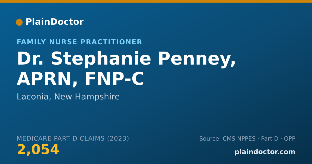 Shareable card for Stephanie Penney, APRN, FNP-C - Family Nurse Practitioner, Laconia, NH