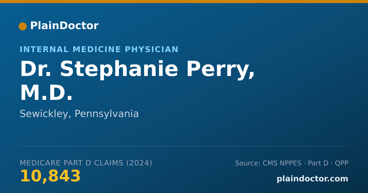 Shareable card for Stephanie Perry, M.D. - Internal Medicine Physician, Sewickley, PA