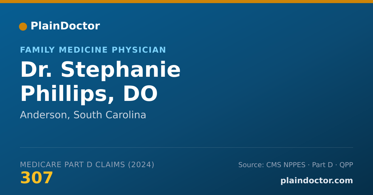 Shareable card for Stephanie Phillips, DO - Family Medicine Physician, Anderson, SC