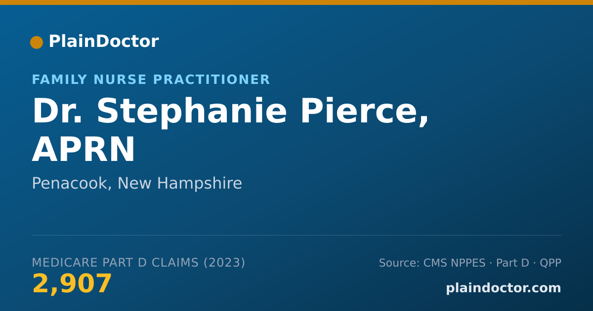 Shareable card for Stephanie Pierce, APRN - Family Nurse Practitioner, Penacook, NH