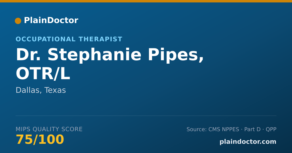 Shareable card for Stephanie Pipes, OTR/L - Occupational Therapist, Dallas, TX