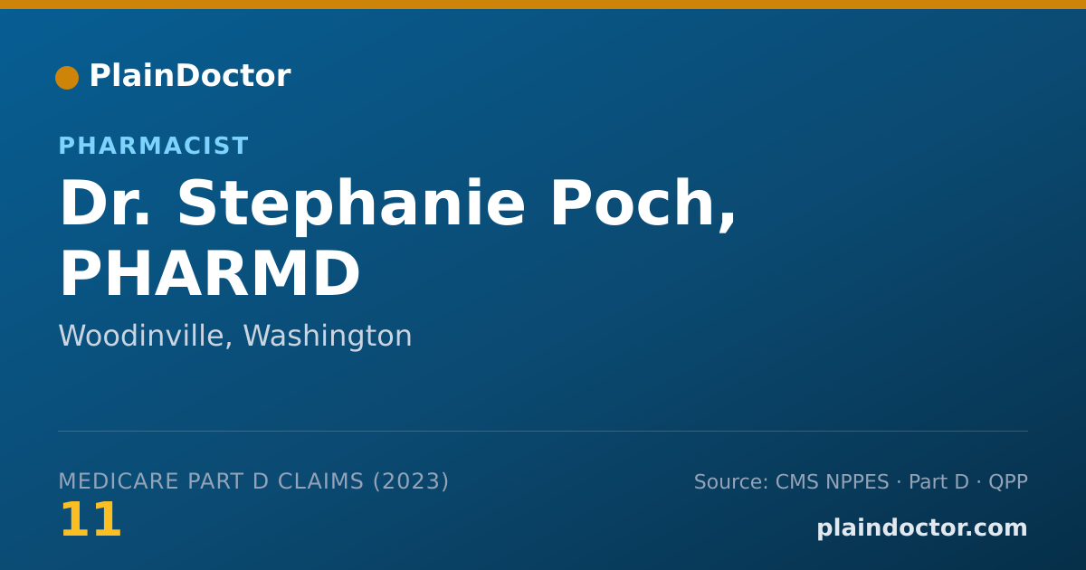 Shareable card for Stephanie Poch, PHARMD - Pharmacist, Woodinville, WA