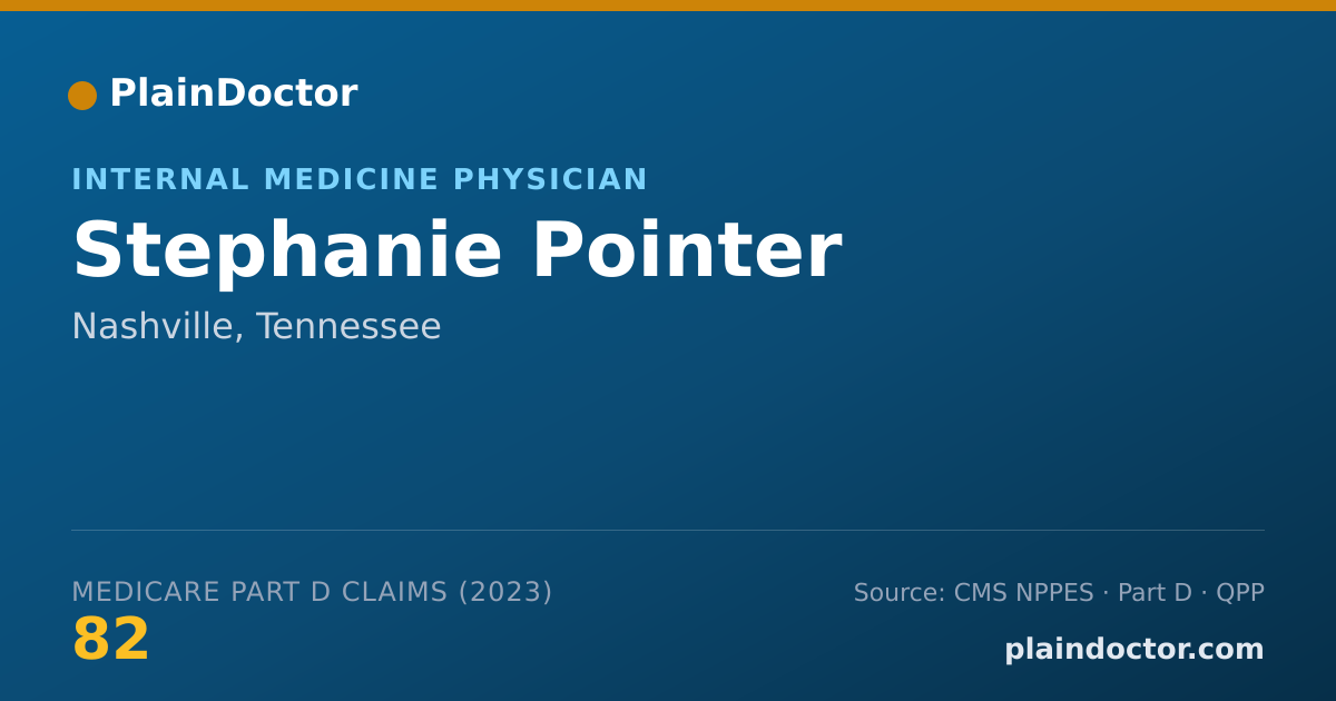 Shareable card for Stephanie Pointer - Internal Medicine Physician, Nashville, TN