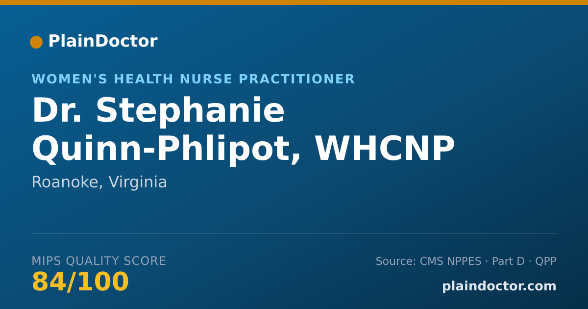 Shareable card for Stephanie Quinn-Phlipot, WHCNP - Women's Health Nurse Practitioner, Roanoke, VA