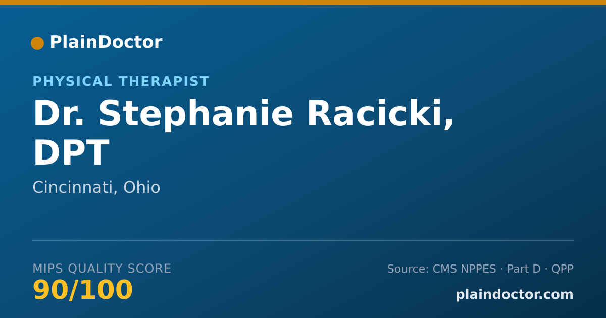 Shareable card for Stephanie Racicki, DPT - Physical Therapist, Cincinnati, OH