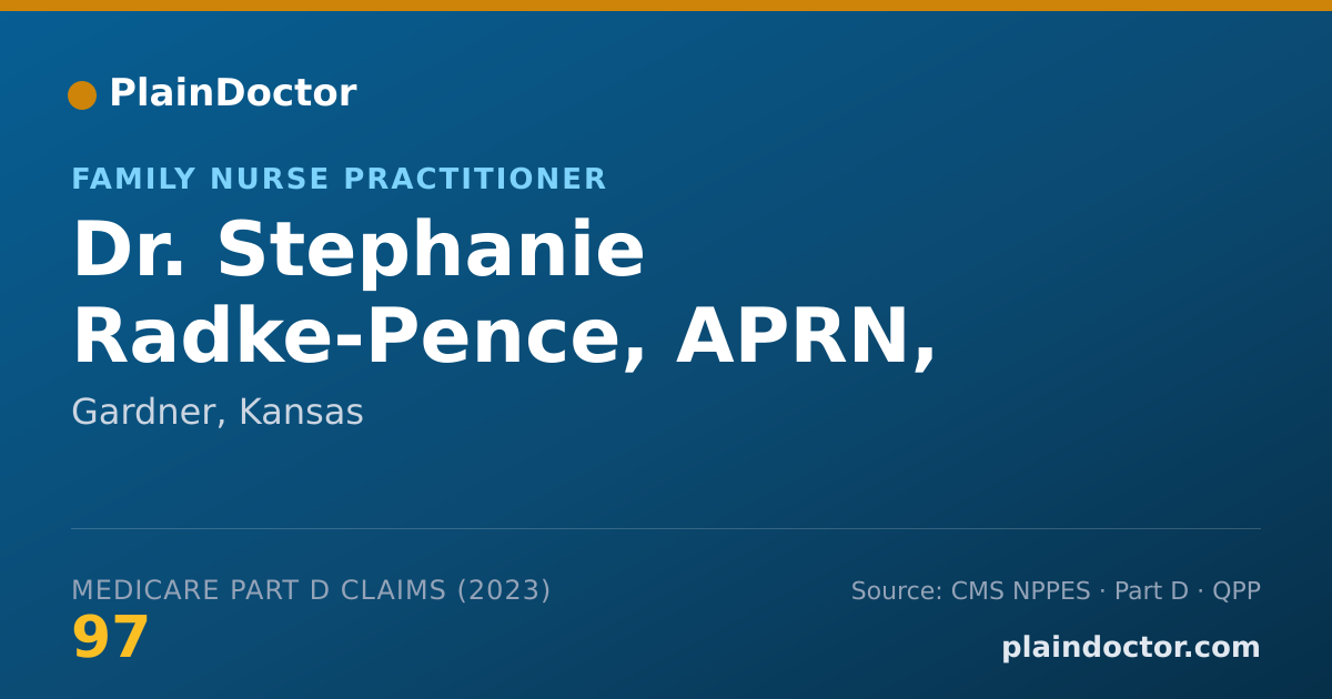 Shareable card for Stephanie Radke-Pence, APRN, FNP-BC - Family Nurse Practitioner, Gardner, KS