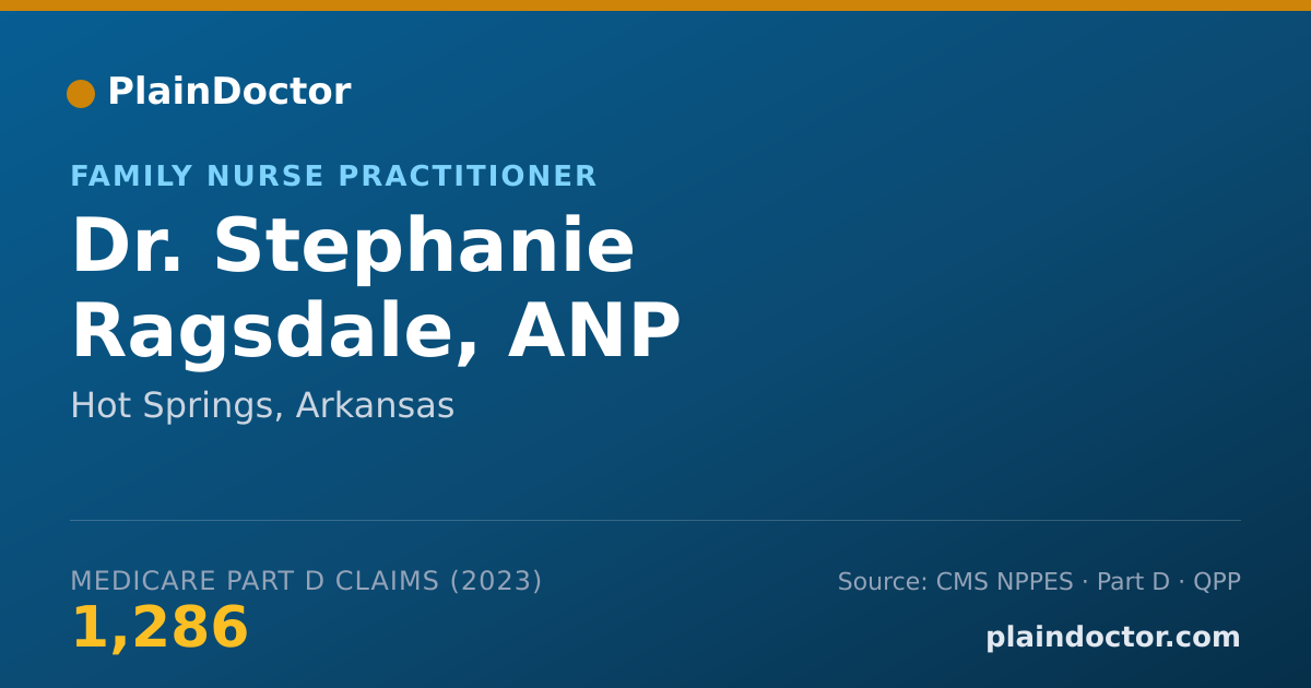 Shareable card for Stephanie Ragsdale, ANP - Family Nurse Practitioner, Hot Springs, AR