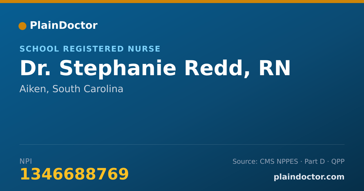 Shareable card for Stephanie Redd, RN - School Registered Nurse, Aiken, SC