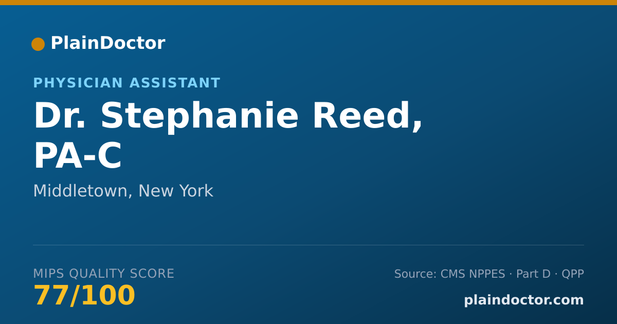 Shareable card for Stephanie Reed, PA-C - Physician Assistant, Middletown, NY
